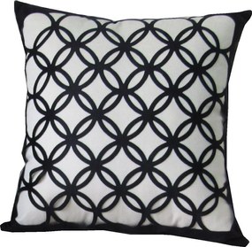 Capa Almofada Corte a Laser Provence Tela Preto 50x50cm