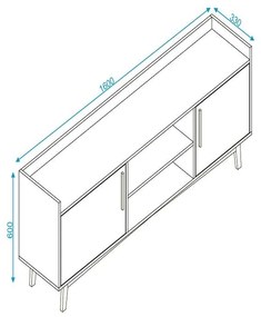 Rack Home Para Tv Até 50" 1 Prateleira 2 Portas Branco