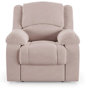 Poltrona do Papai Reclinável Sala de Cinema Madrid Elétrica Touch USB Veludo Rosê  G23