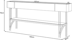 Aparador Decorativo Rennes MDP/MDF Pés de Aço G26 - Gran Belo - Off White/Cinamomo
