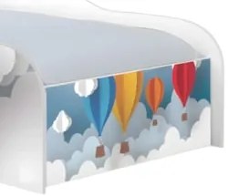 Cama Solteiro Infantil Baixa Para Colchão 188x88cm Balões K06 - Mpozen