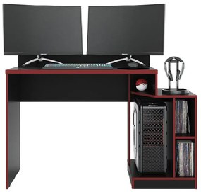 Mesa Para Computador Gamer Escrivaninha 2 Nichos Play