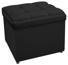 Calçadeira Copenhague 90 cm Solteiro Corano Preto - ADJ Decor