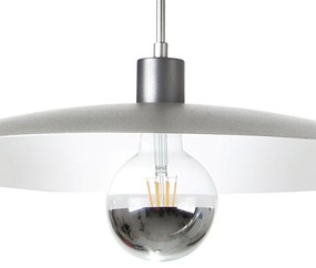 Pendente Eclisse Ø50X40Cm Disco Curvo Metal Alumínio 1Xe27 - Old Artis... (LUNA / ROSE FOSCO)