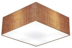 Plafon Quadrado Md-3050 Cúpula em Tecido 12/40x40cm Palha - Bivolt