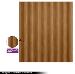 Painel Decorativo Ripado para Parede Mahalo 220x250 MDP Nature G77 - Gran Belo