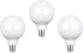 Kit 3 lâmpadas Led Globo E27 7w 800lm 320° 127/220v 3000k