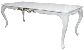 Mesa de Jantar Lavanda - 8 Lugares - 2,16m - Branco com Fendi Lumiére Provençal Kleiner