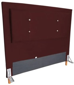 Cabeceira Cama Box Solteiro 90cm Caribe Suede Bordô - Sheep Estofados - Vermelho escuro