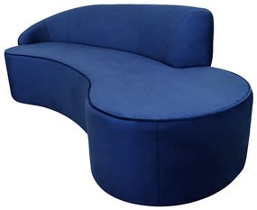 Sofá 3 Lugares Eros D07 Curvo 210cm Braço Esquerdo Veludo Royal - D'Rossi