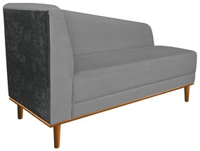 RECAMIER MONET COMPOSE CORANO PRETO COM - Linho A26 Grafite
