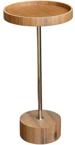 Mesa Apoio Etoni Media Tampo Freijo com Haste Dourado com Base Freijo 57 cm - 69595 Sun House