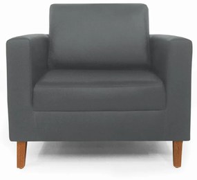 Poltrona Decorativa Gabriela Suede Cinza