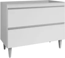 Balcão de Cozinha Para Pia 100cm Sem Tampo Julia Z34 Branco - Mpozenat