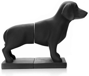 Aparador de Livros Decorativo Em Resina Preto Mate 21x27x12 Cm - D'Rossi