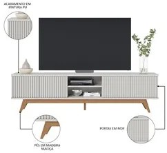 Rack Bancada Para TV 75 Pol. Martires C05 Off White - Mpozenato