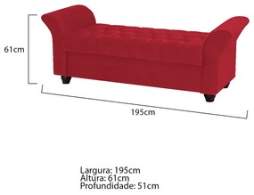 Recamier Divã Morabe P04 195 cm Suede - ADJ Decor