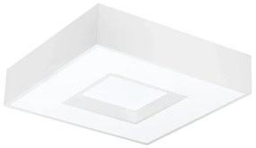 Plafon De Sobrepor Quadrado Cherry 4L E27 45X45X12Cm | Usina 4540/45 (BT - Branco Texturizado)