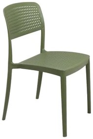 Cadeira Tramontina Serena Verde Oliva Empilhável em Polipropileno com Proteção Antimicrobiana