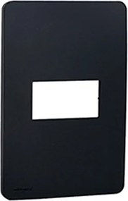 Placa 4x2 Termoplástico Stellar Black 1 Módulo Orion