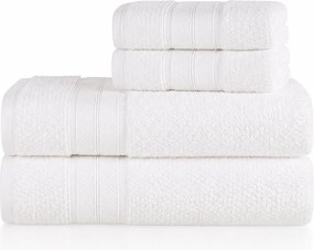 Kit 4 Pçs Toalhas Karsten 100% Algodão Nuvia - Branco  Branco