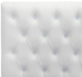 Cabeceira Cama Box Casal King 195cm Nicole Capitonê Corano Branco Botão Azul - Sheep Estofados - Branco