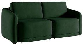 Sofá Cama Modulado Retrátil e Reclinável Decorativo Varsóvia 176cm Veludo Verde G33 - Gran Belo