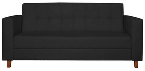 Kit Sofá 2 Lugares e 2 Poltronas Denver Corano Preto - ADJ Decor