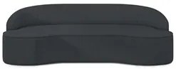 Sofá 4 Lugares para Sala de Estar Living 230cm Theo D06 Bouclê Cinza E