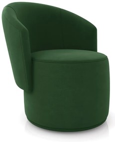 Poltrona Decorativa Orgânica Fixa para Sala Malu Suede M11 - D'Rossi - Verde