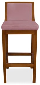 Banqueta Decorativa Josi Veludo Rose