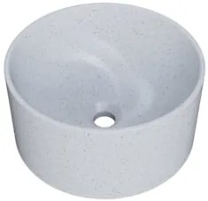 Cuba Pia Para Banheiro Redonda 30cm Celine C08 Branco Granit - Mpozena