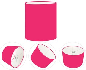 Cúpula Abajur Cilíndrica Cp-8001 Ø13x15cm Rosa Pink