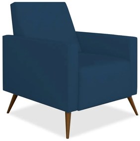 Poltrona Decorativa Amamentação Gabi Sala Suede Azul Marinho
