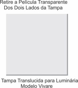 Tampa Quadrada 45cm Branco P/ Lustre Tampa Luminária 2x45x45cm Tp-6004