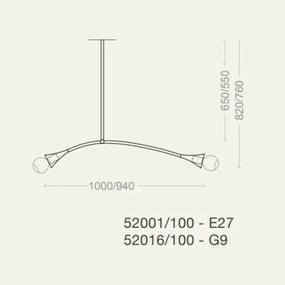 Pendente Jazz Haste Horizontal 78Cm Fixa 11X100X82Cm 2Xe27 - Usina 520... (BT - Branco Texturizado)