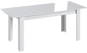 Conjunto Completo Jantar Cozinha Mesa Elástica 6 Cadeiras Branco/Preto