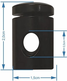 Desviador de Cabo Para Lustres e Pendentes e Luminária MD-6005 Preto