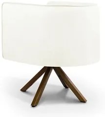 Poltrona Decorativa Giratória Base Giromad Madeira Betina C-26 Corano