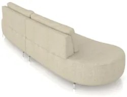 Sofá 3 Lugares 220cm Orgânico Pé Ferro Nagai Linho Bege Z55 - Mpozenat