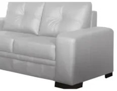 Sofá 2 Lugares 170cm Sala Couro Milano Branco - Scala Decor