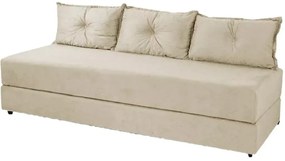 Sofá Cama Bicama 3 Lugares 200X62Cm Casal Sofanete Suede (Amarelo, Liso)