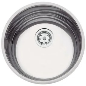 Cuba de Embutir Tramontina Luna 35 BL Standard em Aço Inox Polido 35 cm com Válvula