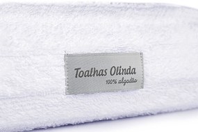 Toalha de Banho Unidade 100% Algodão Fio Penteado Branca
