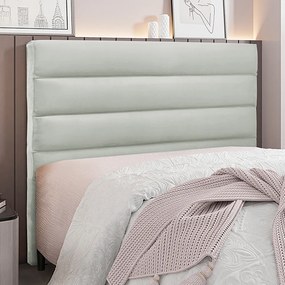 Cabeceira Decorativa King Size 1,95M Guess Veludo Prata G63 - Gran Belo