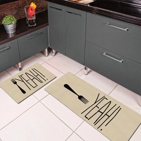 Jogo de Tapete de Cozinha, Yeah - 2 Pças