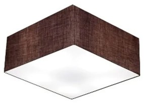 Plafon Quadrado Md-3000 Cúpula em Tecido 12/25x25cm Café - Bivolt