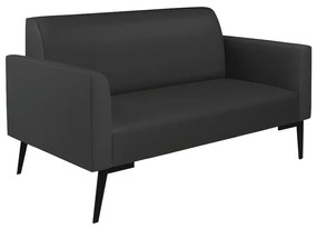 Sofá Namoradeira com 2 Poltronas Pés Villach Marisa Corino D03 - D'Rossi - Preto