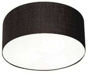 Plafon Cilíndrico Md-3010 Cúpula em Tecido 30x12cm Preto - Bivolt