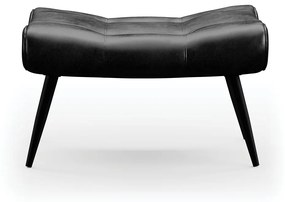 Kit 02 Puffs Sher Corano Preto Pés Palito de Ferro - D'Rossi